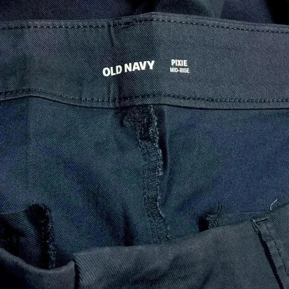 Old Navy Women 16 Blue Pixie Slim Mid Rise Stretch Ankle Length Pants NEW - Picture 9 of 11